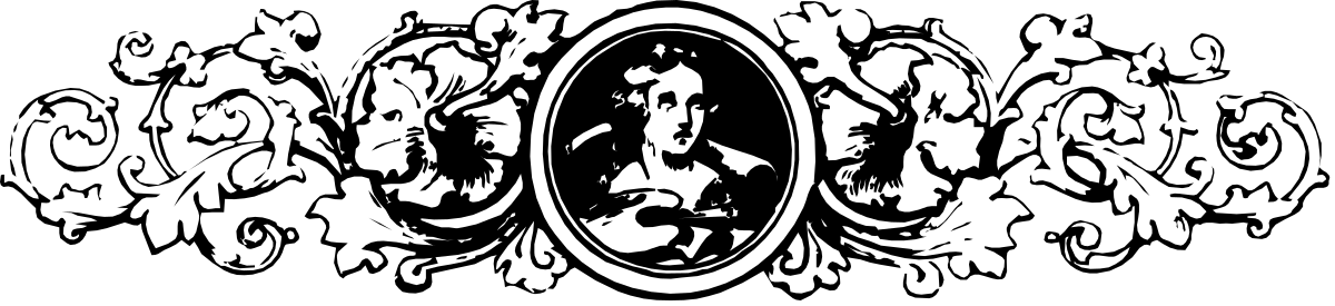 Black and White Logo with White Circle Clipart - Elegant Borders Design