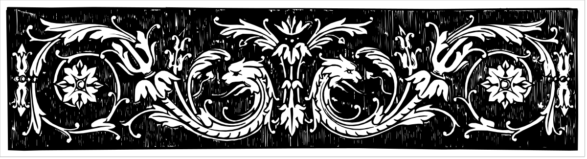 a black and white drawing of a floral design clip art png transparent Floral Design Clipart - Elegant Black and White Borders