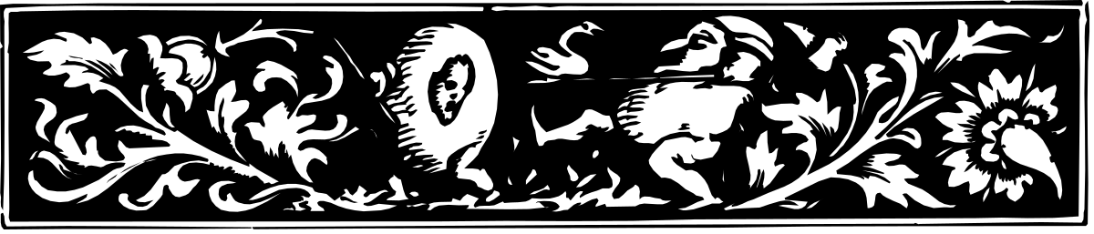 Borders Clipart: Black Background with White Logo Text - CC001415