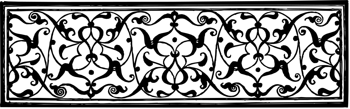 Black and White Square Pattern Clipart - Stylish Borders for Design