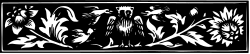 Black and White Flower Borders Clipart Design for Elegant Decorations