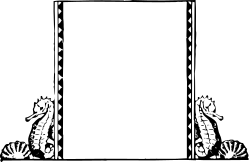 Black and White Cat Clipart Photo Frame - Elegant Borders Design
