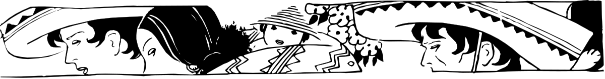 Black and White Man in the Dark Clipart - Creative Borders Design