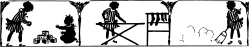 Borders: Black and White Man in Room Clipart for Creative Designs