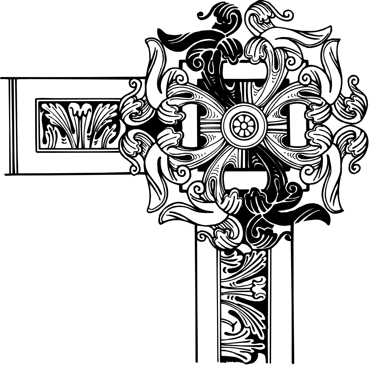 a cross with a lot of different designs clip art png transparent Diverse Cross Designs Clipart - Versatile Borders & Corners for Creative Projects
