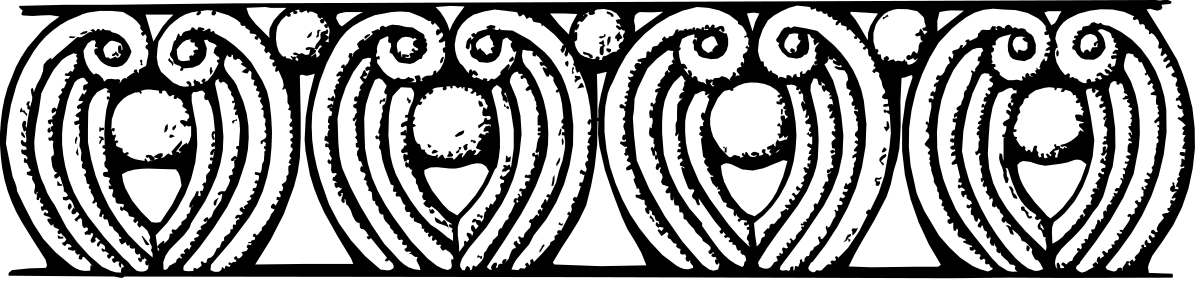 Elegant Black and White Border Pattern Clipart for Creative Designs