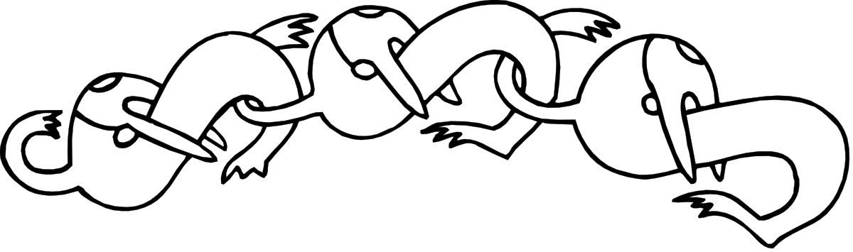 Elegant Borders Clipart - White Logo on Black Background