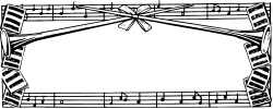 Elegant Black and White Photo Frame with Bow Clipart