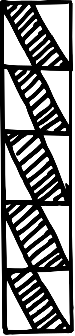 DNA Clipart in Black and White for Scientific Designs