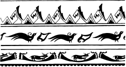 Black and White Mountain Borders Clipart for Creative Designs