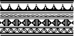 Geometric Shapes Black and White Pattern Clipart for Creative Borders