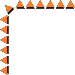 Black and Orange Triangle Frame - Stylish Corners & Borders Clipart