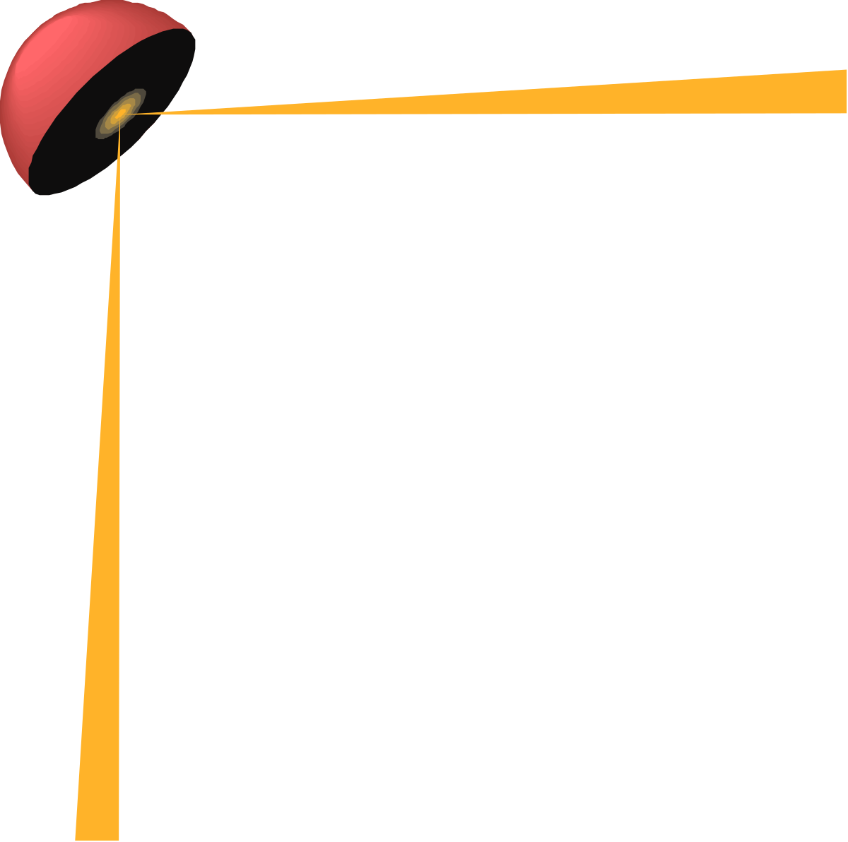 Beautiful Red Apple on Yellow Frame Clipart - Stylish Borders and Corners
