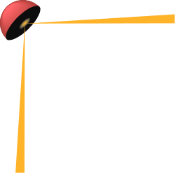 Beautiful Red Apple on Yellow Frame Clipart - Stylish Borders and Corners
