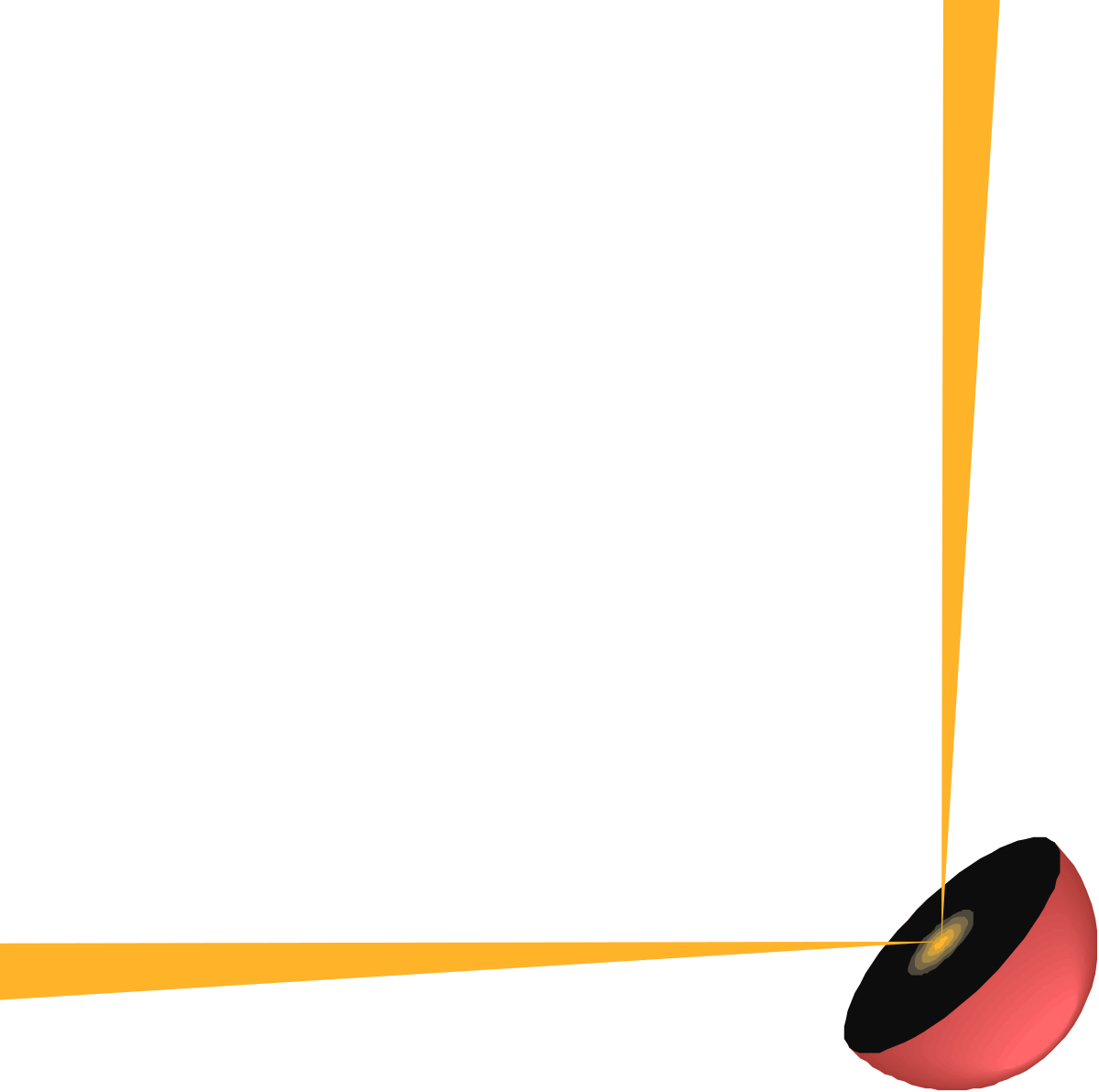 Yellow Frame with Red Apple Clipart - Decorative Borders and Corners Design