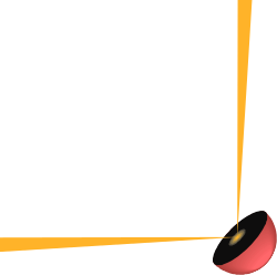 Yellow Frame with Red Apple Clipart - Decorative Borders and Corners Design
