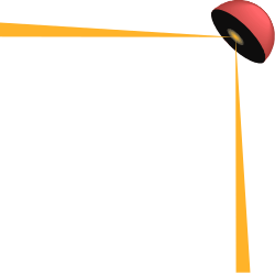 Red and Yellow Lamp Clipart: Dynamic Borders and Corners Design