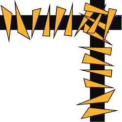 Black and Yellow Squares Clipart - Stylish Borders and Corners