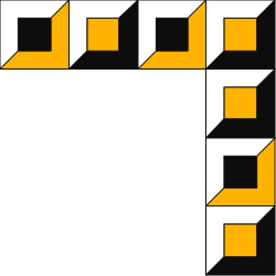 Yellow and Black Square Frame Clipart - Stylish Borders and Corners