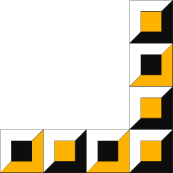 Yellow and Black Square Frame Clipart - Stylish Borders and Corners Design