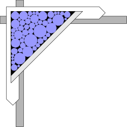 Borders and Corners Clipart - Blue and White Triangles with Circles