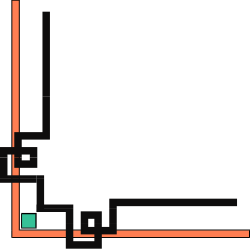 Borders and Corners Clipart: Square Design with Green and Orange Accents