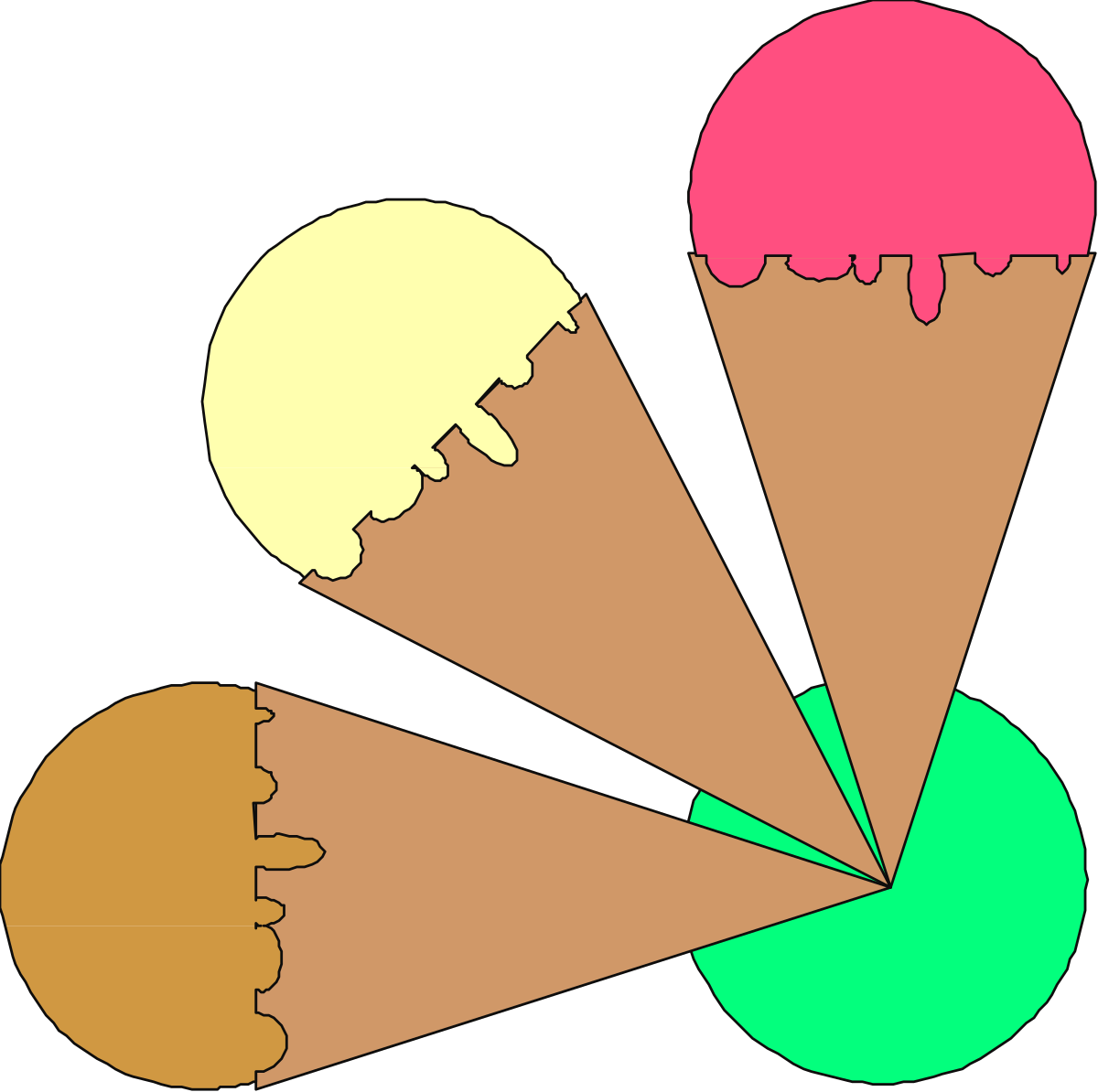 Delicious Ice Cream Clipart: Borders and Corners for Creative Designs