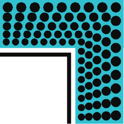 Black and Blue Frame with Circles - Elegant Clipart Borders and Corners