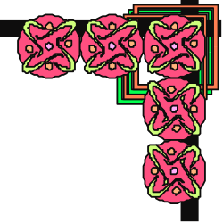 Borders and Corners Clipart: Intricate Cross Design with Central Cross