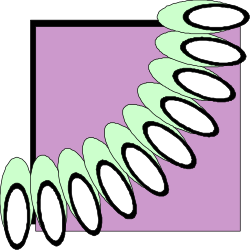 Stunning Green and White Spiral Design Clipart - Borders and Corners
