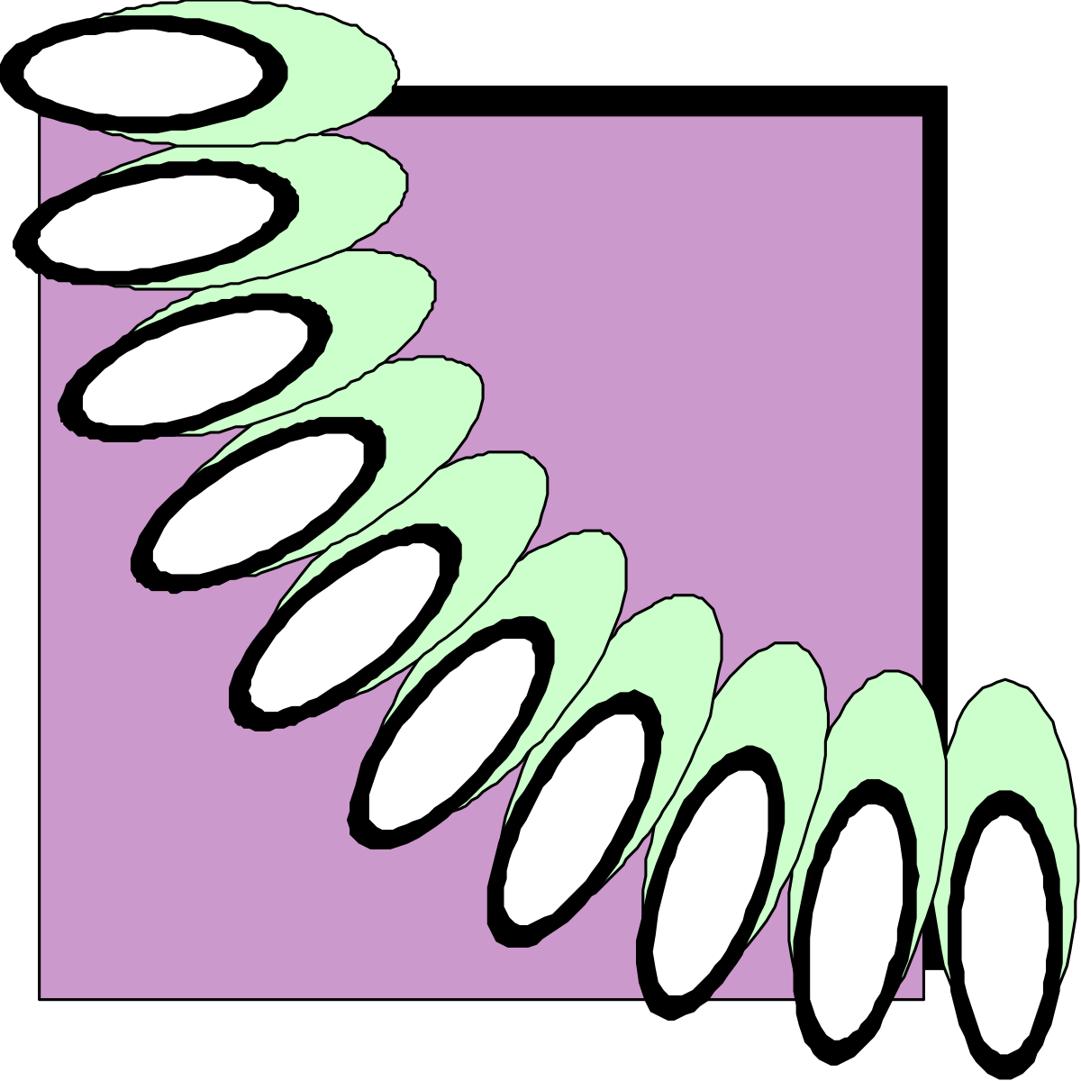 Green and Purple Swirl Borders and Corners Clipart