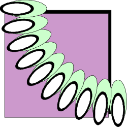 Green and Purple Swirl Borders and Corners Clipart