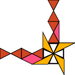 Borders and Corners Clipart: Red and Yellow Star Design