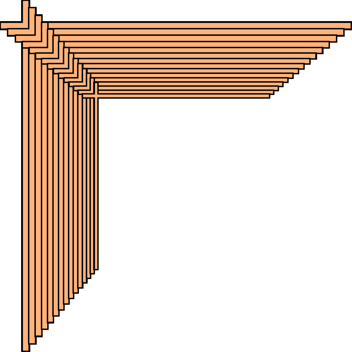 Square Shaped Borders and Corners Clipart - Decorative Line Designs