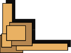 Hand Pointing Up Left in Decorative Borders and Corners Clipart