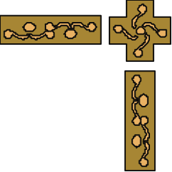 Borders and Corners Clipart: Intricate Cross Design with Center Cross