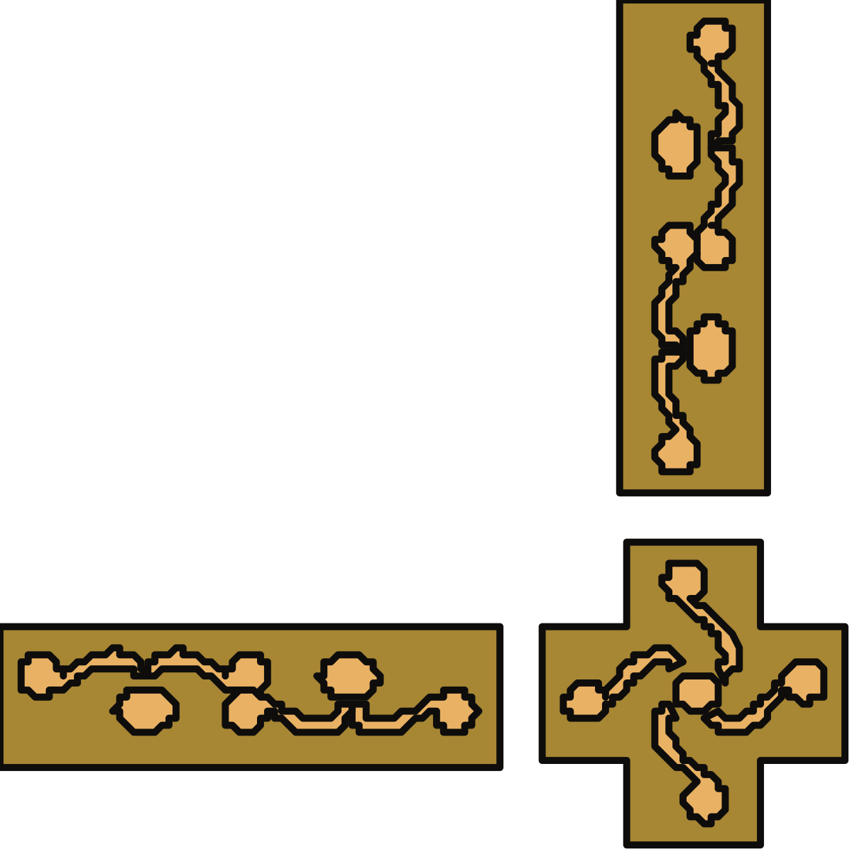 Borders and Corners Clipart: Unique Cross with a Cross in the Middle