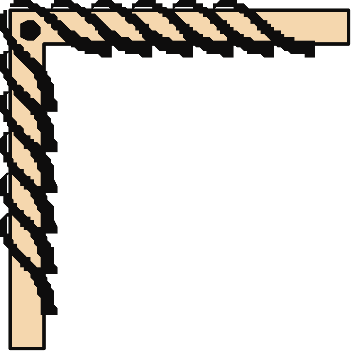 Diagonal Pattern Square Frame Clipart - Borders and Corners Design