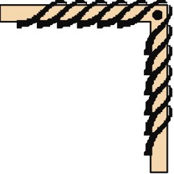 Diagonal Pattern Square Frame Clipart - Stylish Borders & Corners Design