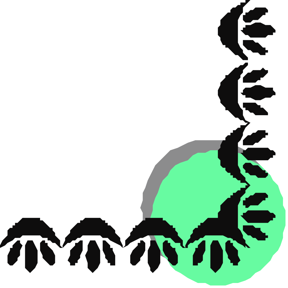a green and black silhouette of a group of people clip art png transparent Green and Black Silhouette of Diverse People - Clipart Borders & Corners