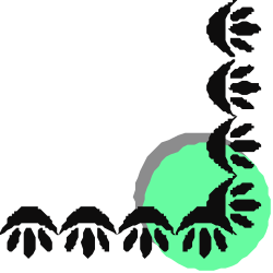 Green and Black Silhouette of Diverse People - Clipart Borders & Corners