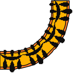Yellow and Black Letter U Clipart - Stylish Borders and Corners