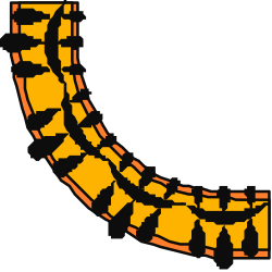 California Map Clipart: Yellow and Black Borders and Corners