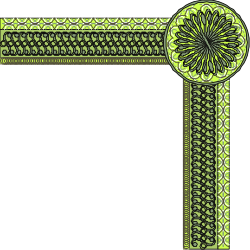 Green and Black Frame with Flower Clipart - Elegant Borders and Corners