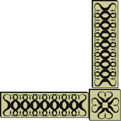 Black and White Square Shape Clipart - Decorative Borders and Corners
