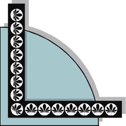 Elegant Flower Pattern Borders and Corners Clipart - Black and White Design