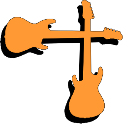 Guitar Clipart with Stand - Borders & Corners Design Elements