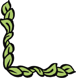 Green Leaf Border Clipart - Decorative Nature Corners