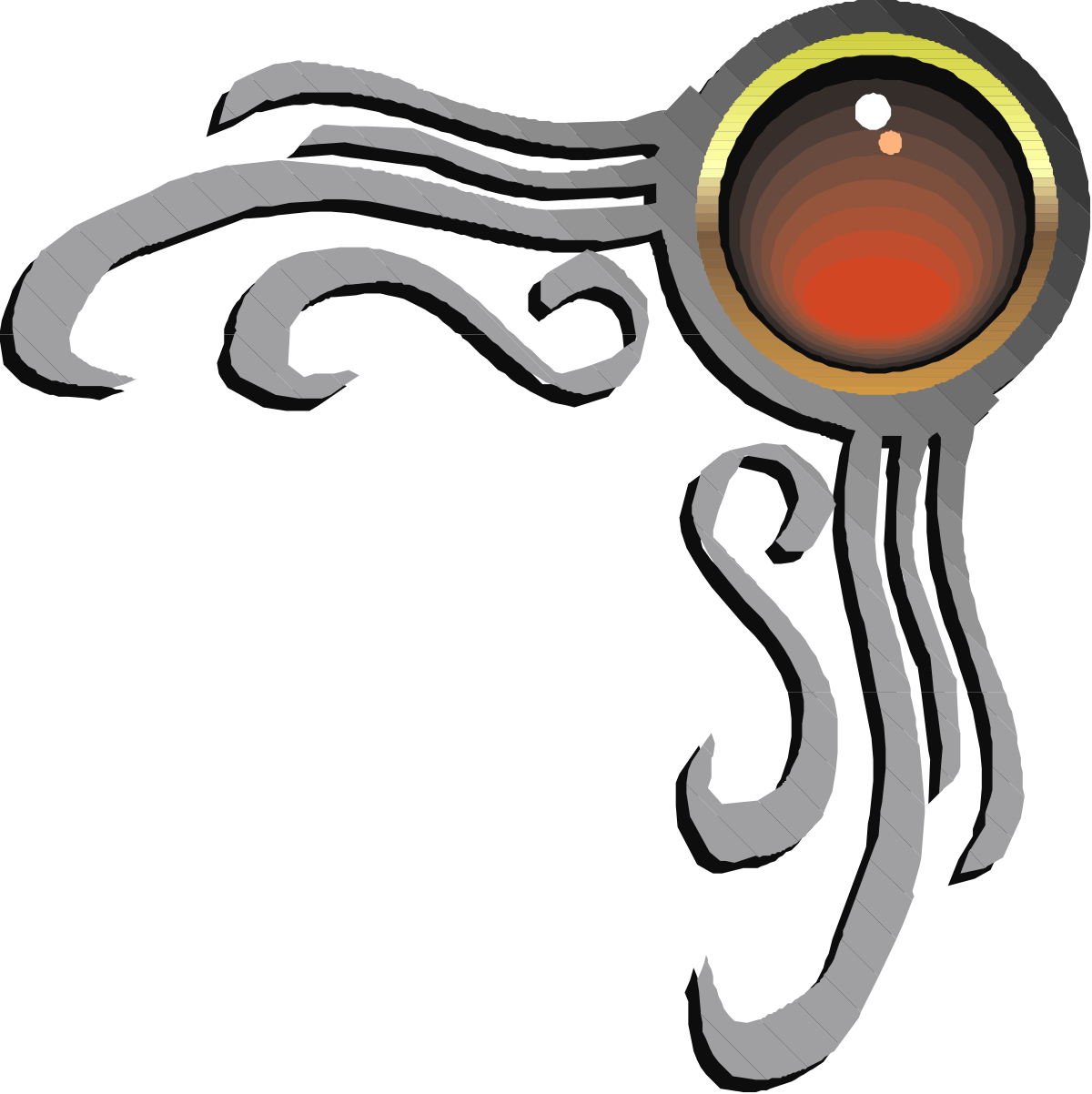 Red Eye Clipart - Black and White Borders and Corners Design