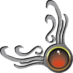 Red Eye Clipart - Stunning Black and White Borders and Corners